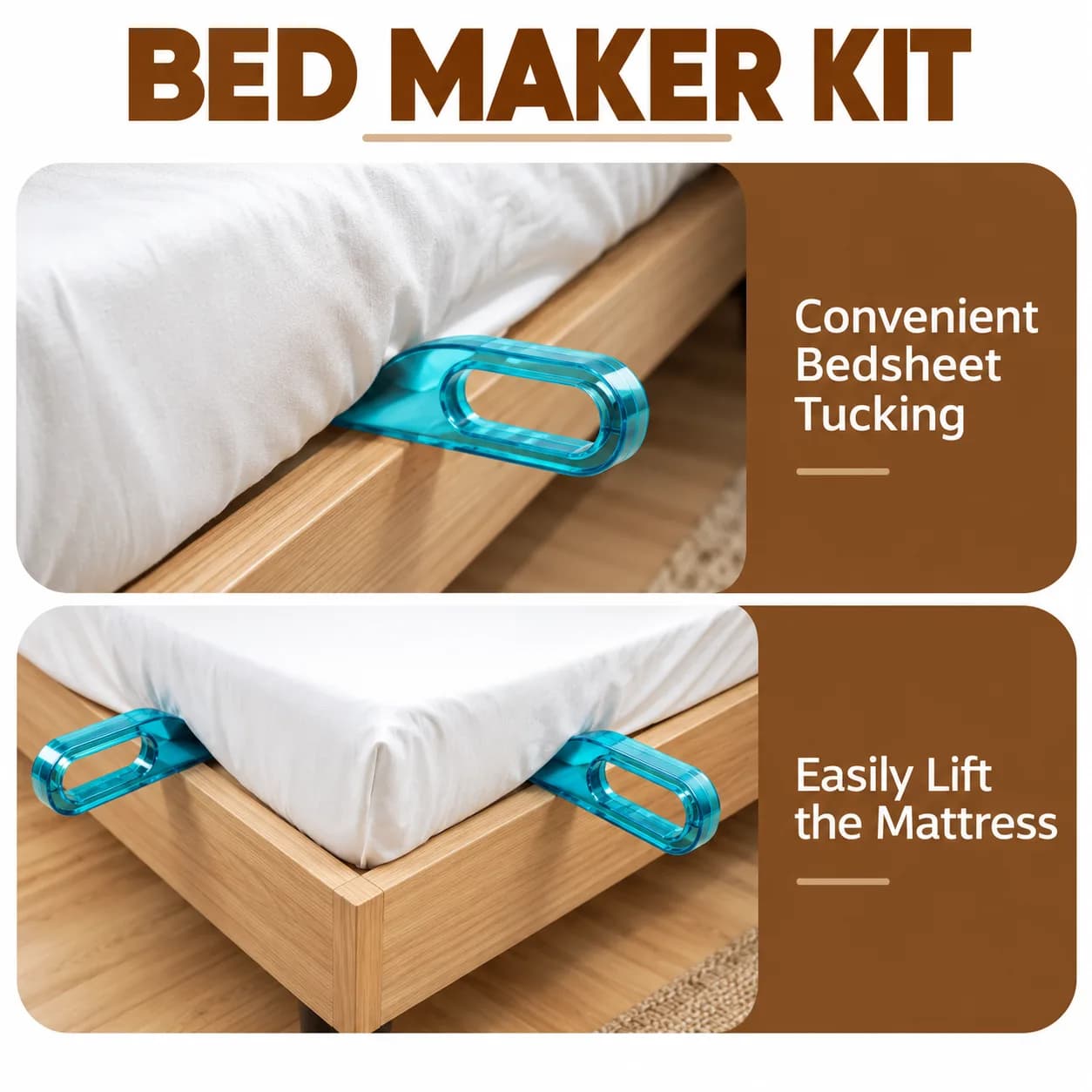 Bedsheet Tucking Tool for Easy Bed Making – Mattress Lifter and Sheet Tucking Tool